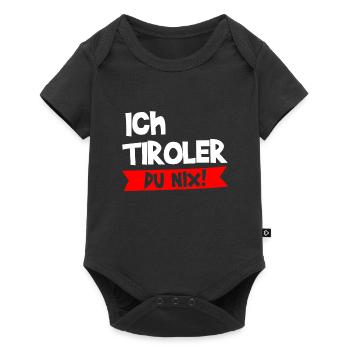 Tirol Tiroler Südtirol Österreich Spruch Geschenk - Baby Premium Kurzarmbody - Schwarz - Vorne