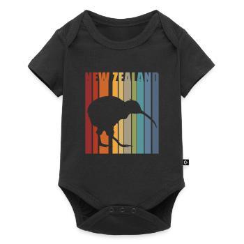 Nouvelle-Zélande Kiwi Kiwis New Zealand Retro Gift - Body à manches courtes Premium Bébé - noir - Devant