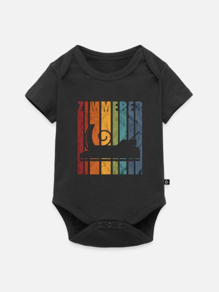 Zimmerer Zimmermann Handwerker Geschenk - Baby Premium Kurzarmbody - Schwarz