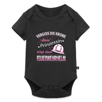 Feuerwehrfrau Berufsfeuerwehr Feuer Geschenk - Baby Premium Kurzarmbody - Schwarz - Vorne