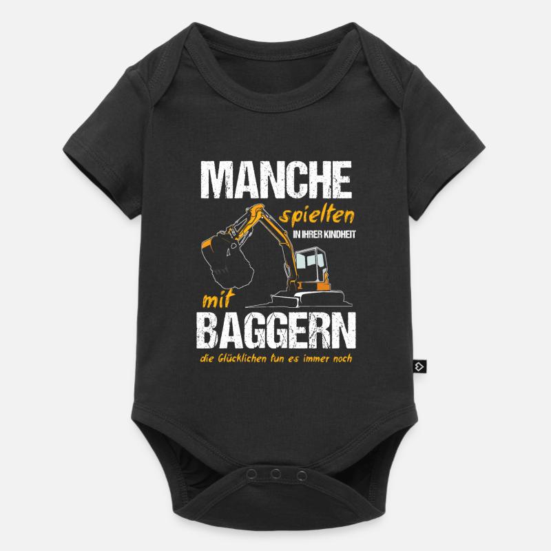 Bagger Baggerfahrer Strassenbau Geschenk - Baby Premium Kurzarmbody - Schwarz