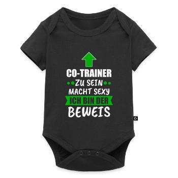 Co Trainer Fußballtrainer Geschenk - Baby Premium Kurzarmbody - Schwarz - Vorne