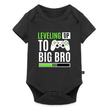 Leveling Up To Big Bro - Baby Premium short-sleeve bodysuit - black - Front