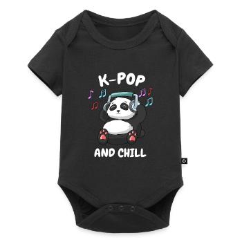 K-Pop et Chill - Body à manches courtes Premium Bébé - noir - Devant