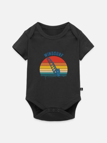 Windsurfen Windsurfen - Baby Premium Kurzarmbody - Schwarz