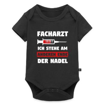 Facharzt Fachärztin Arzt Geschenk - Baby Premium Kurzarmbody - Schwarz - Vorne