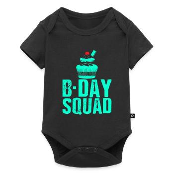 Birthday Geburtstag - Baby Premium Kurzarmbody - Schwarz - Vorne