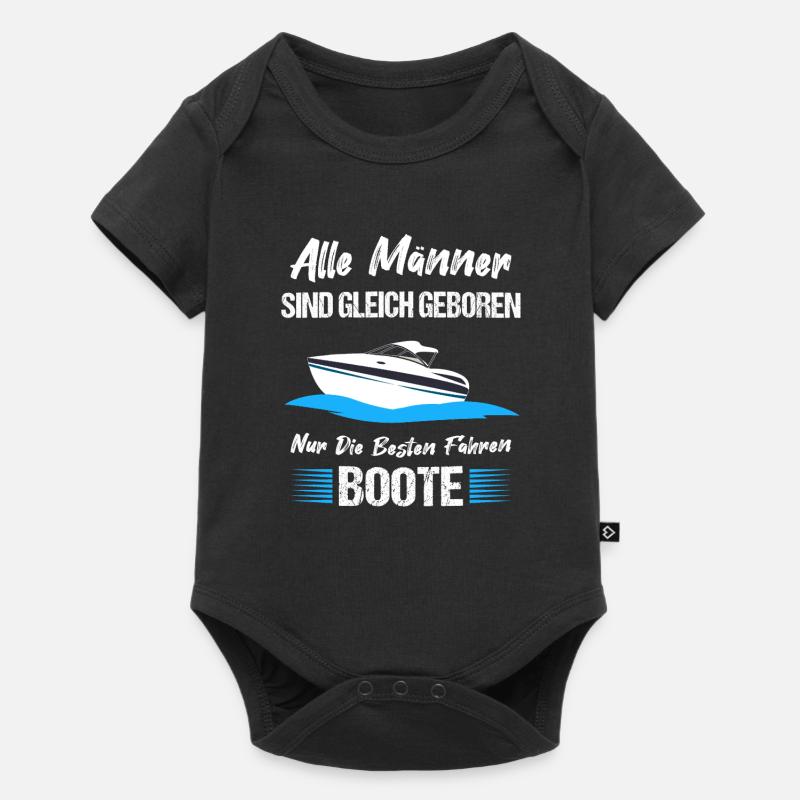 Motorboot Boot Bootsbesitzer Boote Geschenk - Baby Premium Kurzarmbody - Schwarz