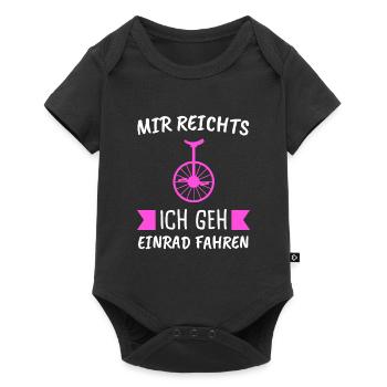 Einrad Einräder Einradfahrer Unicycle Geschenk - Baby Premium Kurzarmbody - Schwarz - Vorne