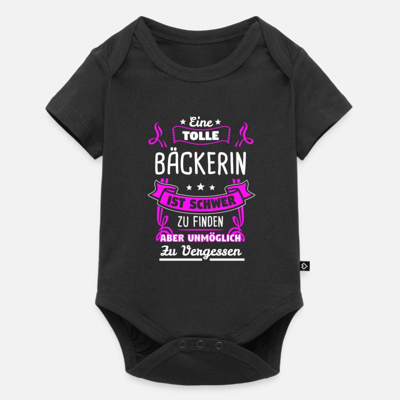 Bäckerin Backen Brot Geschenk - Baby Premium Kurzarmbody - Schwarz
