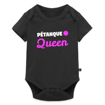 Petanque Queen petanque boules gift - Baby Premium short-sleeve bodysuit - black - Front