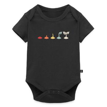 Vegan vegan vegan gift - Baby Premium short-sleeve bodysuit - black - Front