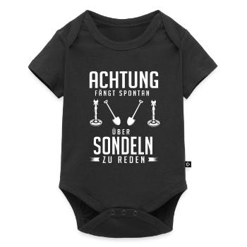 Sondeln Sondler Sondengänger Geschenk - Baby Premium Kurzarmbody - Schwarz - Vorne