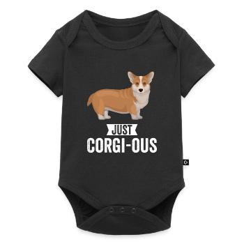 Corgi Dog Just Corgious - Baby Premium short-sleeve bodysuit - black - Front