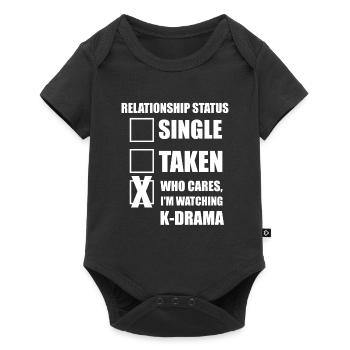 K-drama Corée du Sud Vêtements coréens cadeau - Body à manches courtes Premium Bébé - noir - Devant