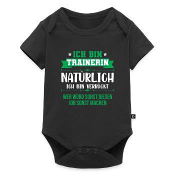 Trainerin Trainer Fußballtrainer Geschenk - Baby Premium Kurzarmbody - Schwarz - Vorne
