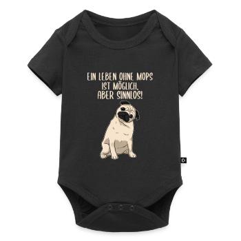 A life without a pug is possible but pointless dogs - Baby Premium short-sleeve bodysuit - black - Front