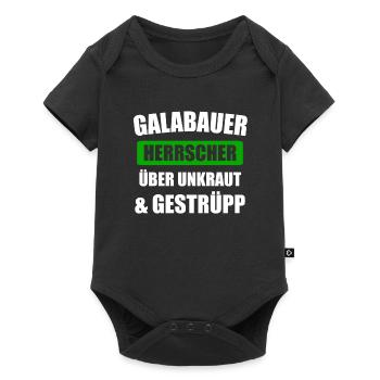 Galabauer Galabau Landschaftsgärtner Geschenk - Baby Premium Kurzarmbody - Schwarz - Vorne