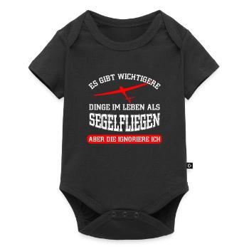 Segelfliegen Segelflieger Segelflug Pilot Geschenk - Baby Premium Kurzarmbody - Schwarz - Vorne