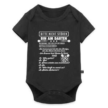 Dart Darts Darten Geschenk - Baby Premium Kurzarmbody - Schwarz - Vorne