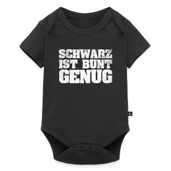 Schwarz ist bunt genug - fröhliches schwarz heute - Baby Premium Kurzarmbody - Schwarz - Vorne