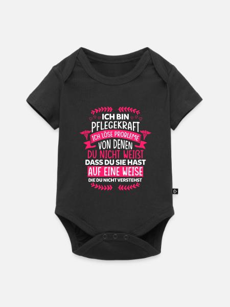 Pflegekraft Altenpfleger Altenpflegerin Geschenk - Baby Premium Kurzarmbody - Schwarz