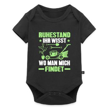 Pensioner Garden Pension Gift - Baby Premium short-sleeve bodysuit - black - Front
