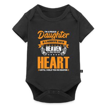 Father's daughter dad died death gift - Baby Premium short-sleeve bodysuit - black - Front