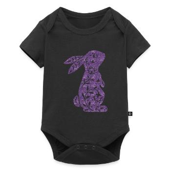 Pâques, le lapin de Pâques Joyeuses Pâques - Body à manches courtes Premium Bébé - noir - Devant