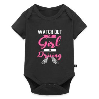 Driver's license Girl Driving Girl Driver's License - Baby Premium short-sleeve bodysuit - black - Front