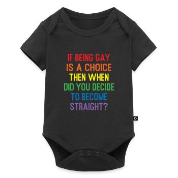 Gay Gay LGBT Gift - Baby Premium short-sleeve bodysuit - black - Front