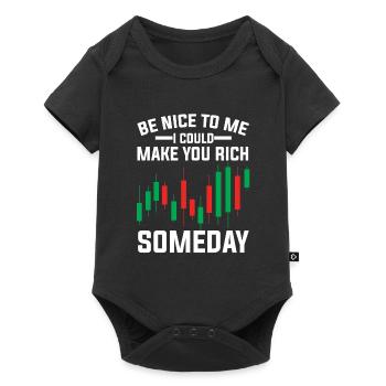 Trading Trader Argent Investor Actions Marché - Body à manches courtes Premium Bébé - noir - Devant