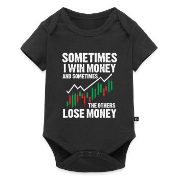 Trading Argent Investir Trader Marché - Body à manches courtes Premium Bébé - noir - Devant