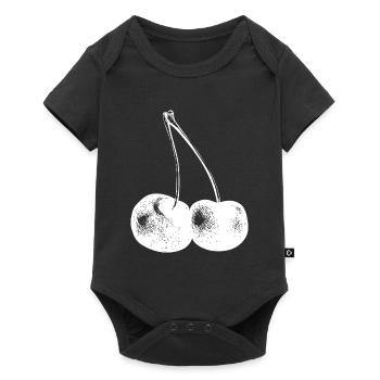 fruit de cerise sain sain - Body à manches courtes Premium Bébé - noir - Devant