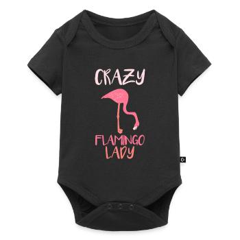 Flamingo Rose Rouge Animal - Body à manches courtes Premium Bébé - noir - Devant