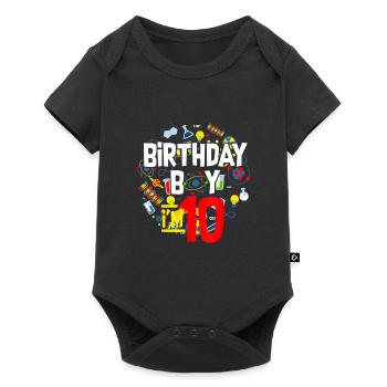 10e anniversaire Happy Birthday Gamer Gamer Jeu - Body à manches courtes Premium Bébé - noir - Devant