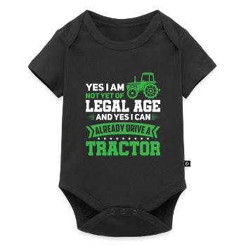 Tracteur Boy Tracteur tracteur tracteur - Body à manches courtes Premium Bébé - noir - Devant