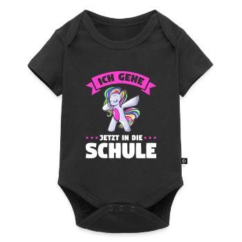 Schulkind Schulanfang Schulanfänger Schultüte - Baby Premium Kurzarmbody - Schwarz - Vorne
