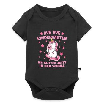 Schulkind Schulanfang Schulanfänger Schultüte - Baby Premium Kurzarmbody - Schwarz - Vorne