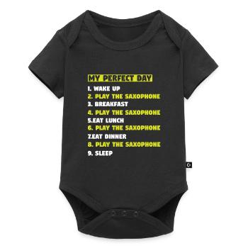 Saxophone saxophone saxophone cadeau joueur - Body à manches courtes Premium Bébé - noir - Devant