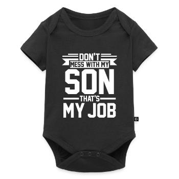 Fils & Papa fils cadeau papa - Body à manches courtes Premium Bébé - noir - Devant
