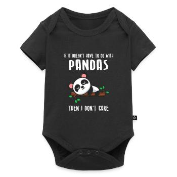 Panda Panda Pandas cadeau - Body à manches courtes Premium Bébé - noir - Devant