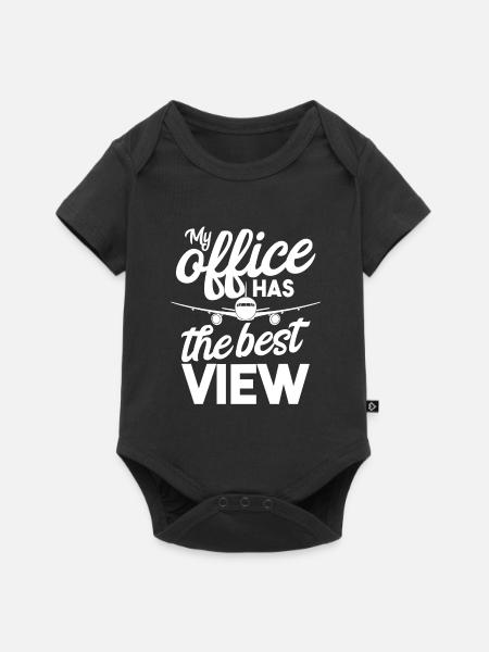 Pilot Piloten Flugzeug Geschenk - Baby Premium Kurzarmbody - Schwarz
