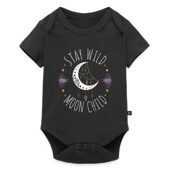 Wild Moonchild Live by the sun Love by the moon - Baby Premium Kurzarmbody - Schwarz - Vorne