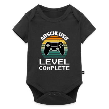Abschluss Grundschule Schulabschluss Geschenk - Baby Premium Kurzarmbody - Schwarz - Vorne