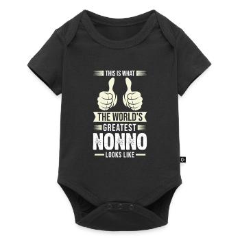Grand-père Nonno Cadeau italien - Body à manches courtes Premium Bébé - noir - Devant