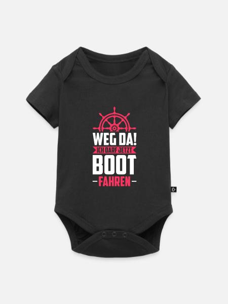 Bootsführerschein Motorboot Geschenk - Baby Premium Kurzarmbody - Schwarz