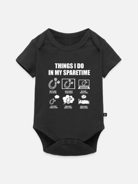 Pferde & Hunde Pferdehund Geschenk - Premium kortærmet baby-body  - sort