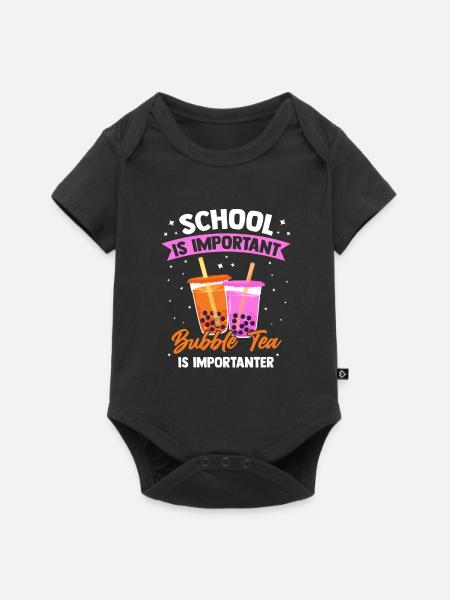 Bubble Tea Bubble Tea Geschenk - Baby Premium Kurzarmbody - Schwarz