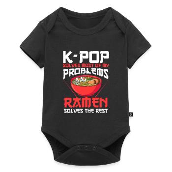 K-Pop &Ramen K-Pop Cadeau - Body à manches courtes Premium Bébé - noir - Devant